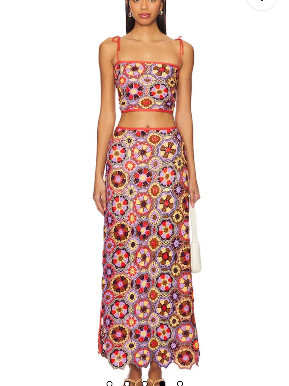Agua Bendita X Revolve Vicky Crop Top in Floral Multi - Medium